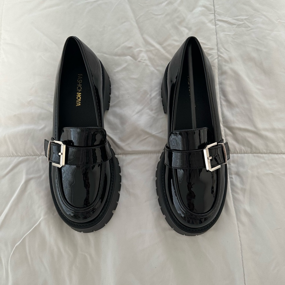 Black Patent Leather Loafers